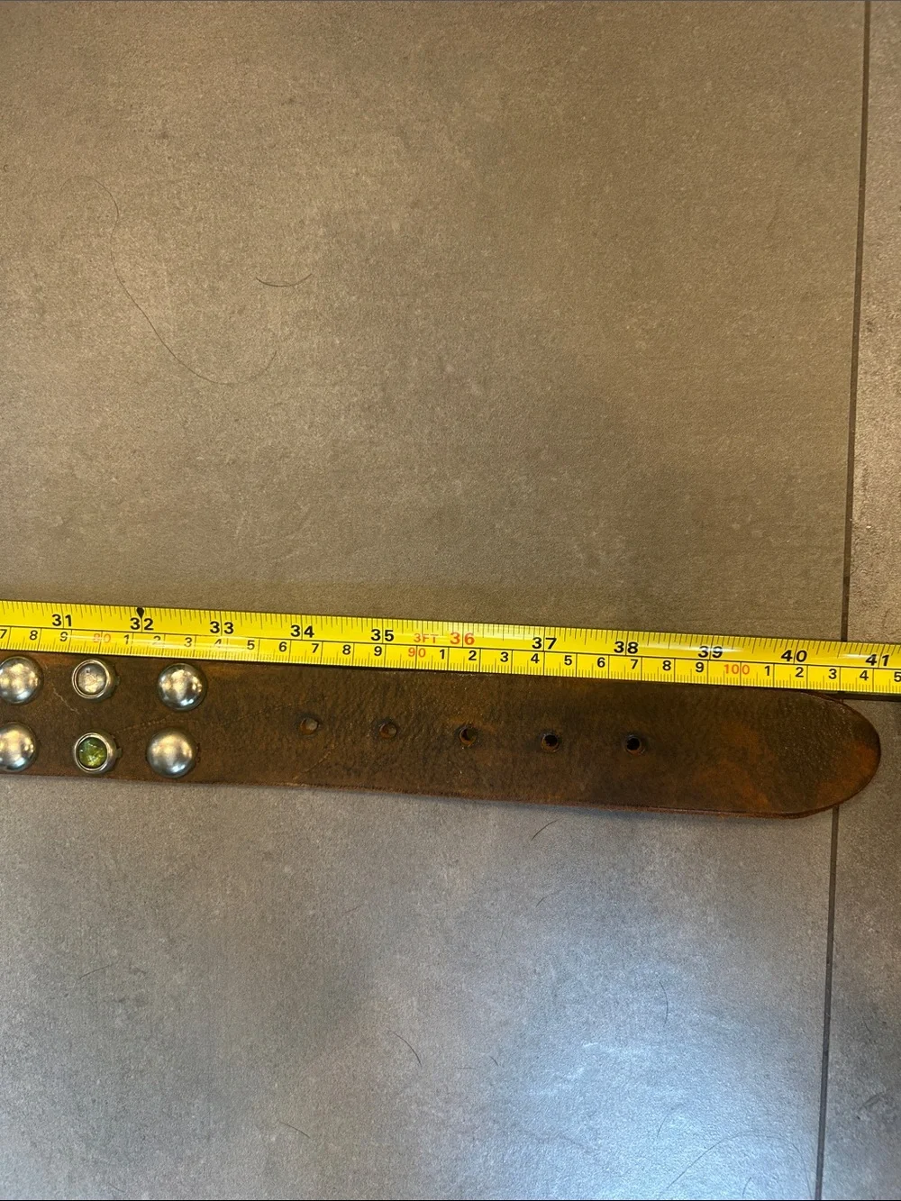 Jeff Gallea Studded Leather Belt